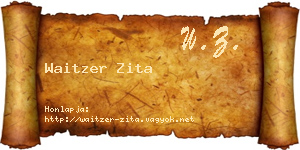 Waitzer Zita névjegykártya